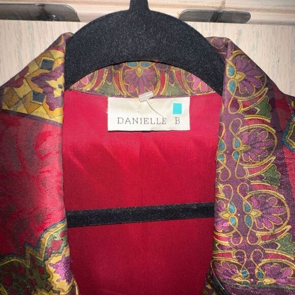 Danielle B 80s Oversized Multicolor Boyfriend Jacket - Picture 2 of 5